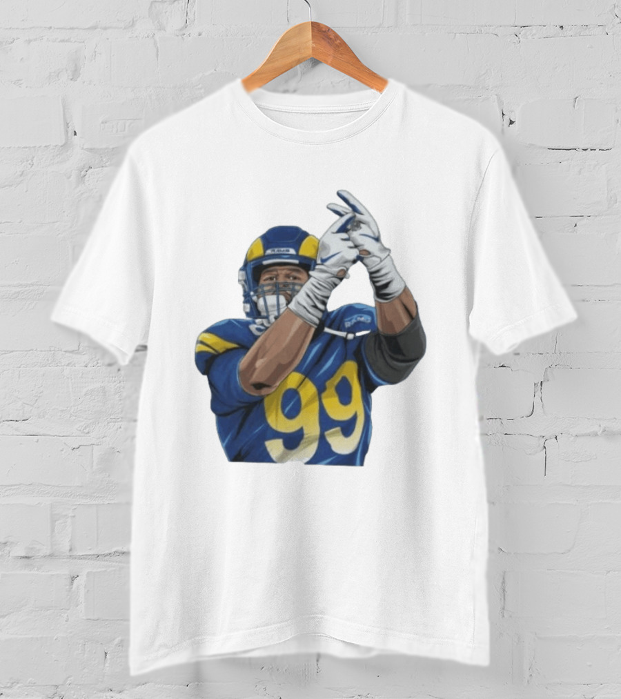 Aaron Donald No 99 Los Angeles Rams AD99 Blue And Yellow Football Gear T-Shirt