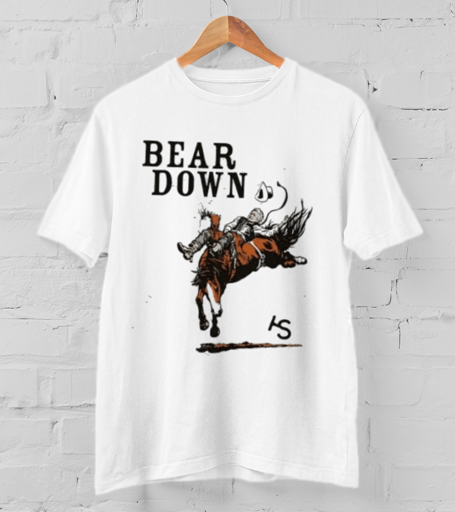 Bear Down Cowboy Rodeo Bucking Horse 15 T-Shirt
