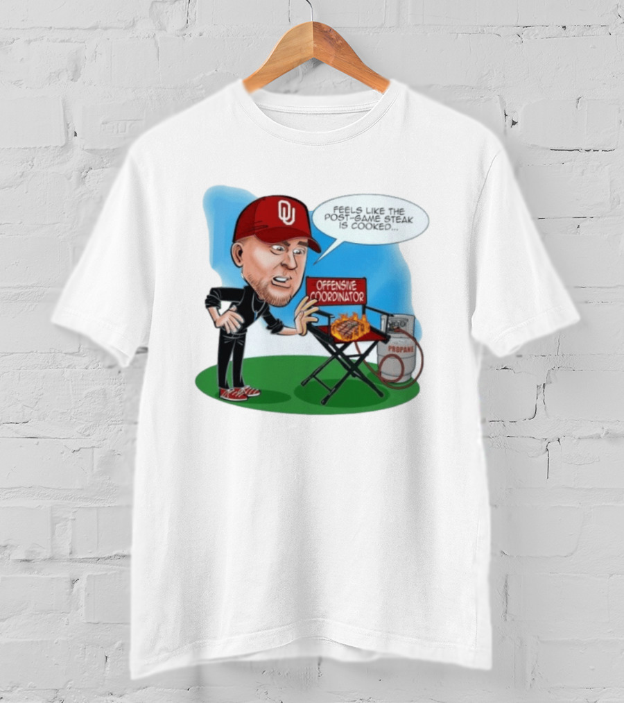 Brent Venables Oklahoma Sooners Offensive Coordinator Cartoon Steak Propane T-Shirt