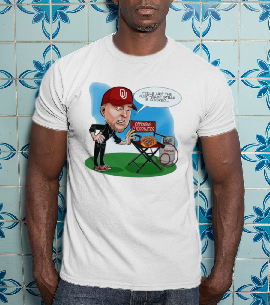 Brent Venables Oklahoma Sooners Offensive Coordinator Cartoon Steak Propane T-Shirt