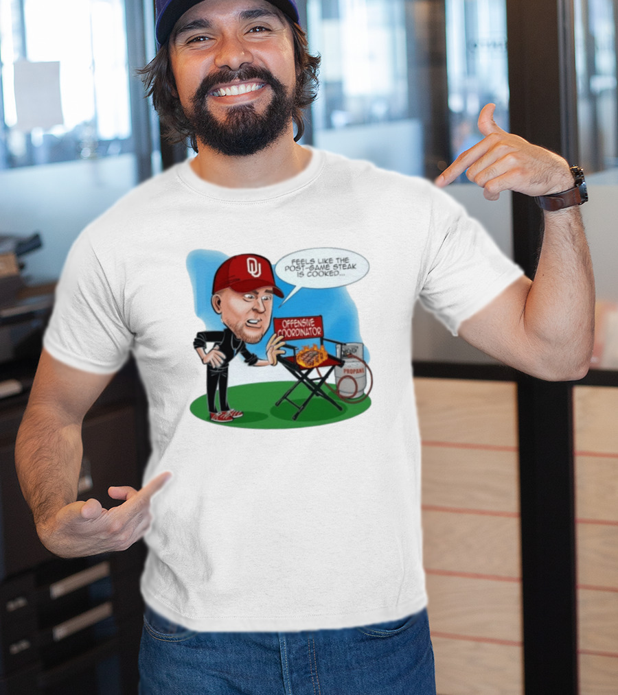 Brent Venables Oklahoma Sooners Offensive Coordinator Cartoon Steak Propane T-Shirt