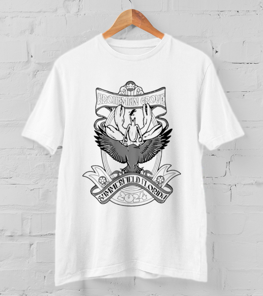 Brohemian Grove Summerfield Florida 2024 Owl And Bird T-Shirt