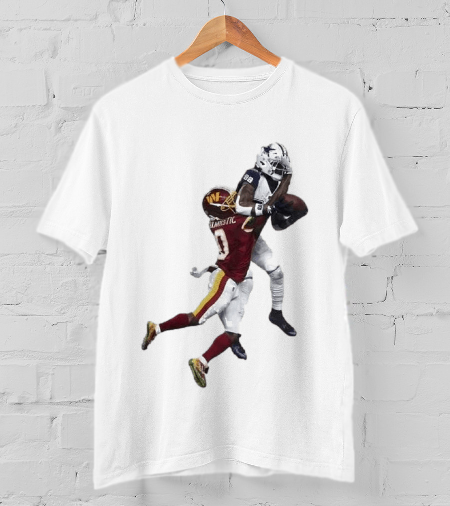 Ceedee Lamb Dak Prescott Record Breaking Touchdown Dallas Washington Football Moment T-Shirt