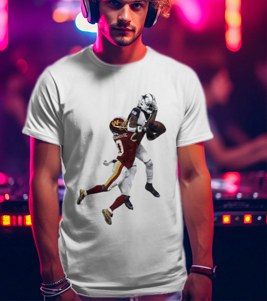Ceedee Lamb Dak Prescott Record Breaking Touchdown Dallas Washington Football Moment T-Shirt