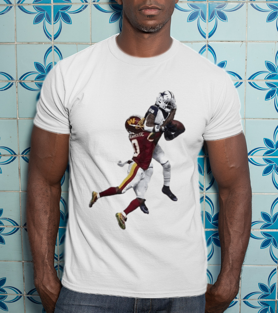 Ceedee Lamb Dak Prescott Record Breaking Touchdown Dallas Washington Football Moment T-Shirt