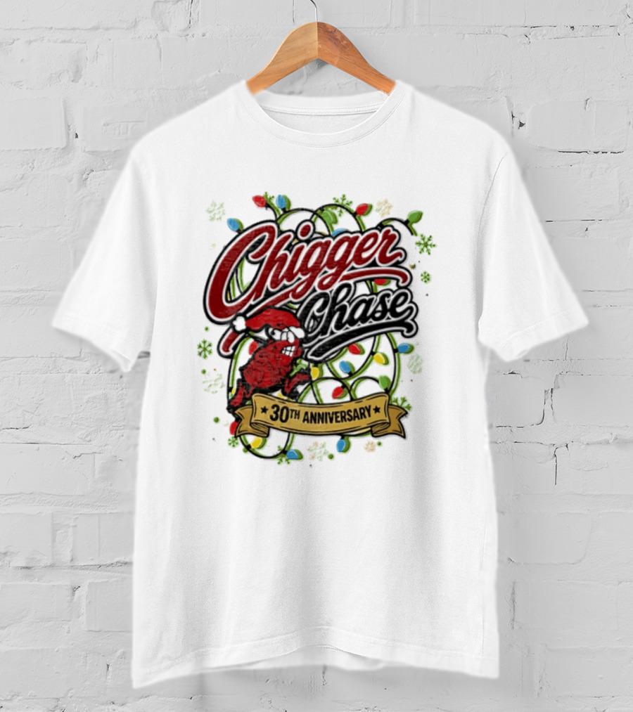 Chigger Chase Christmas Lights 30th Anniversary Celebration T-Shirt