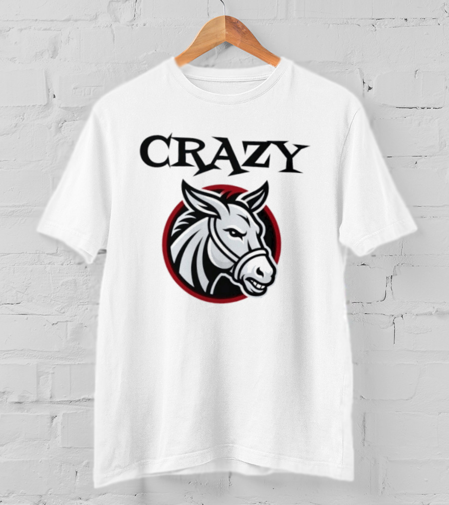 CRAZY Donkey Animal Face Circle T-Shirt