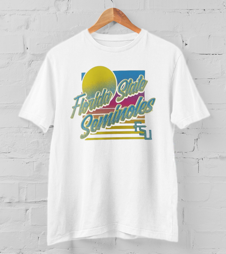 Florida State Seminoles FSU Retro College Sports Sunset T-Shirt