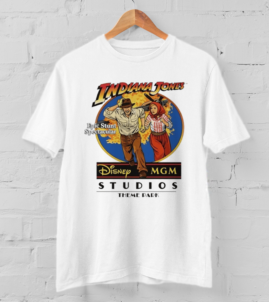 Indiana Jones Epic Stunt Spectacular Disney MGM Studios Theme Park T-Shirt
