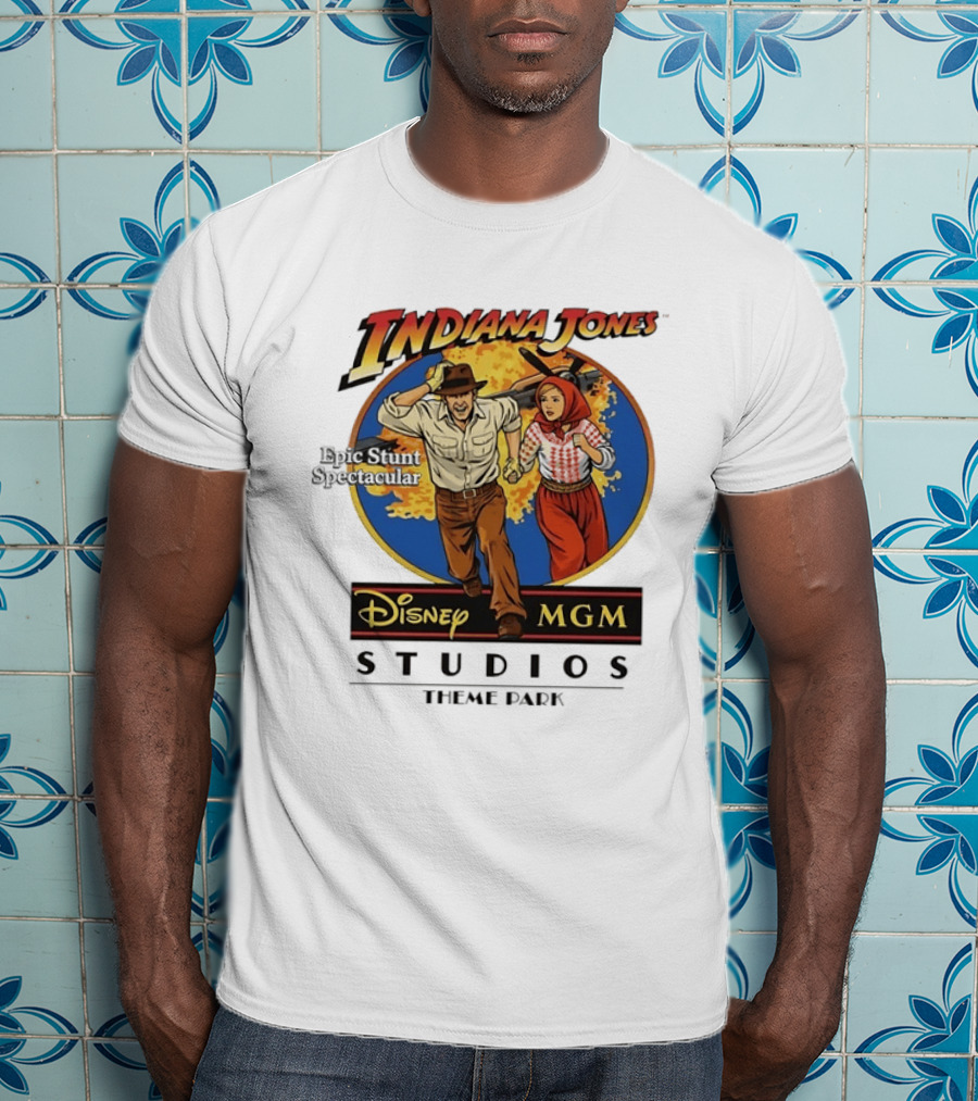 Indiana Jones Epic Stunt Spectacular Disney MGM Studios Theme Park T-Shirt