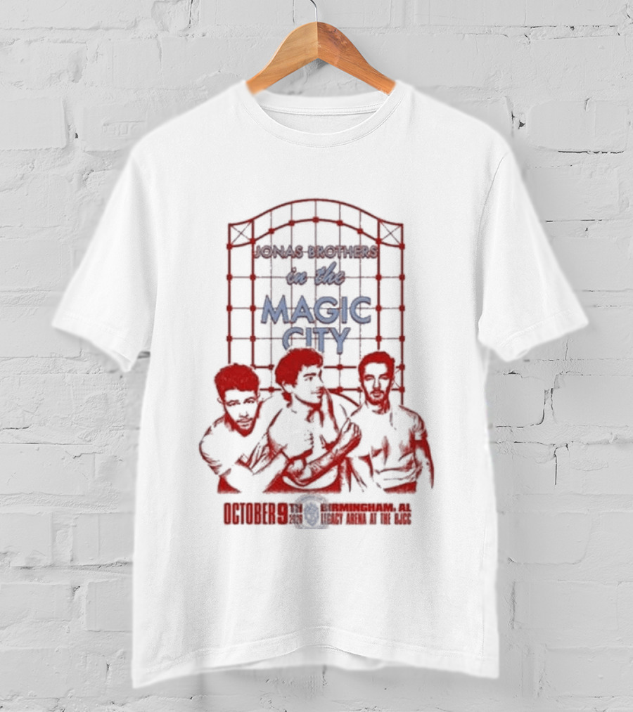 Jonas Brothers Burning Up Tour Birmingham Alabama Magic City T-Shirt