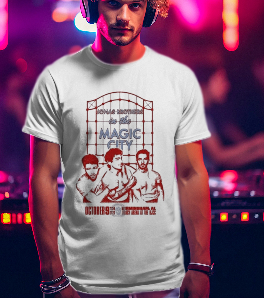 Jonas Brothers Burning Up Tour Birmingham Alabama Magic City T-Shirt