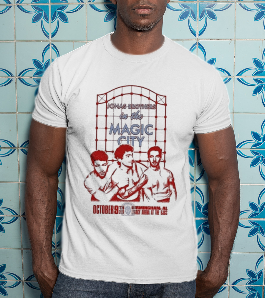 Jonas Brothers Burning Up Tour Birmingham Alabama Magic City T-Shirt