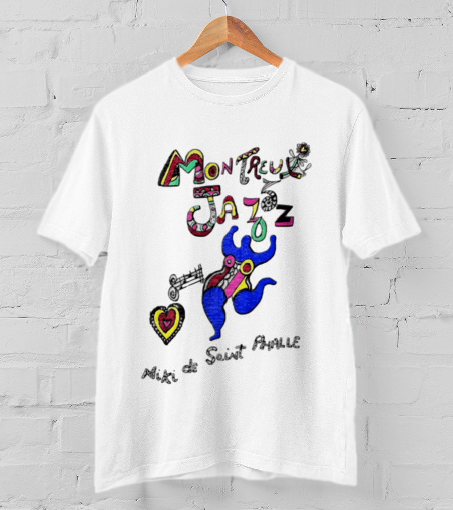 Montreux Jazz Niki De Saint Phalle Colorful Dancing Figure Music T-Shirt
