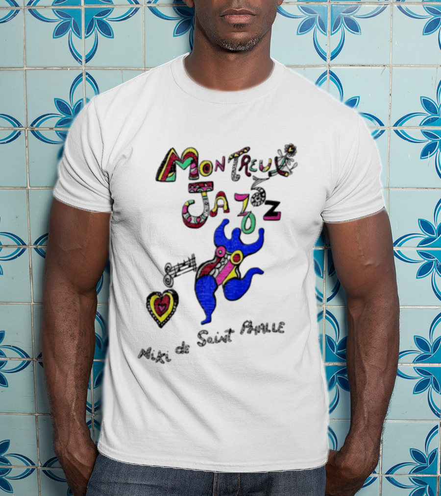 Montreux Jazz Niki De Saint Phalle Colorful Dancing Figure Music T-Shirt