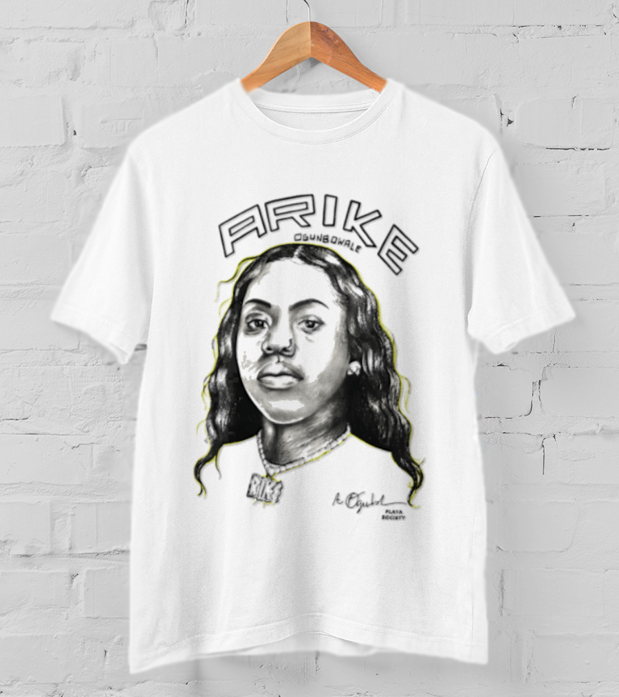 Playa Society Arike Ogunbowale Portrait With Necklace T-Shirt