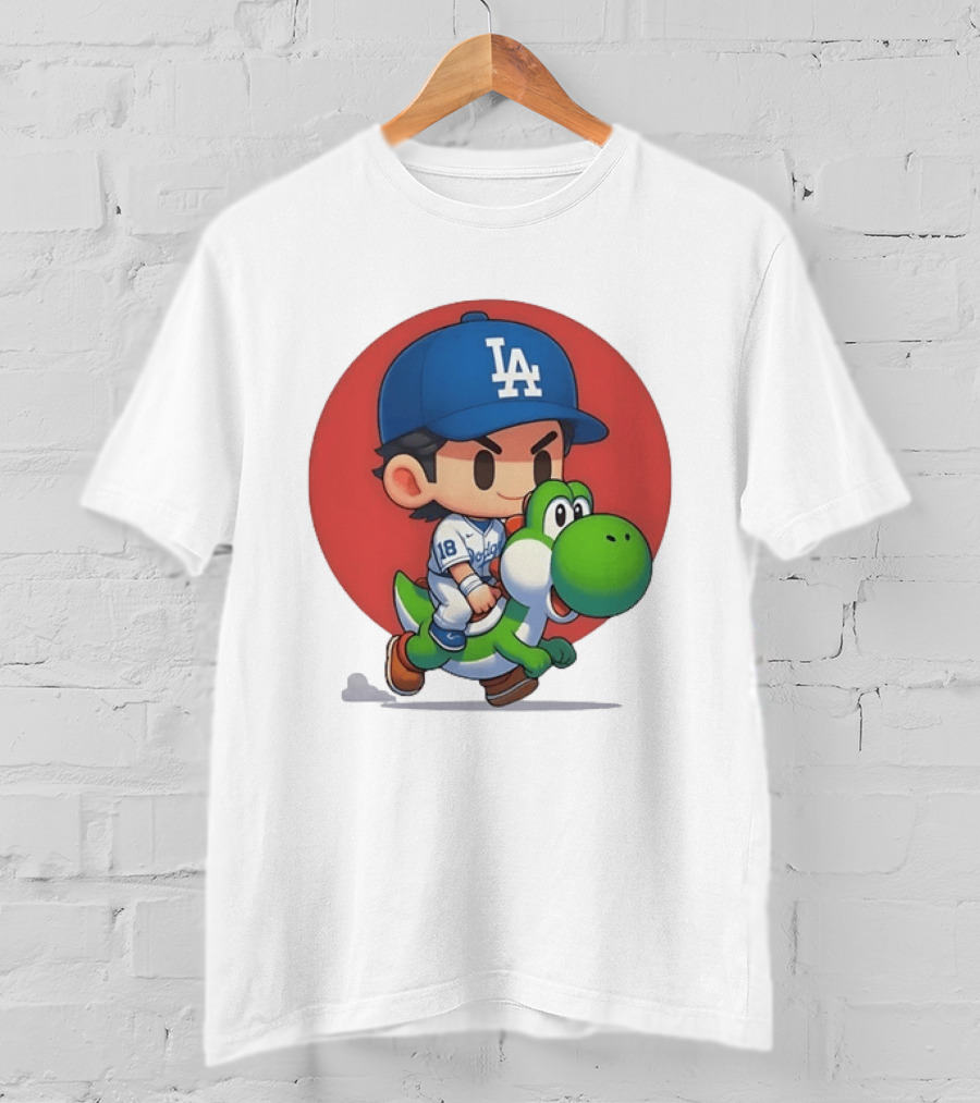 Los Angeles Dodgers Shohei Ohtani 18 Riding Yoshi T-Shirt