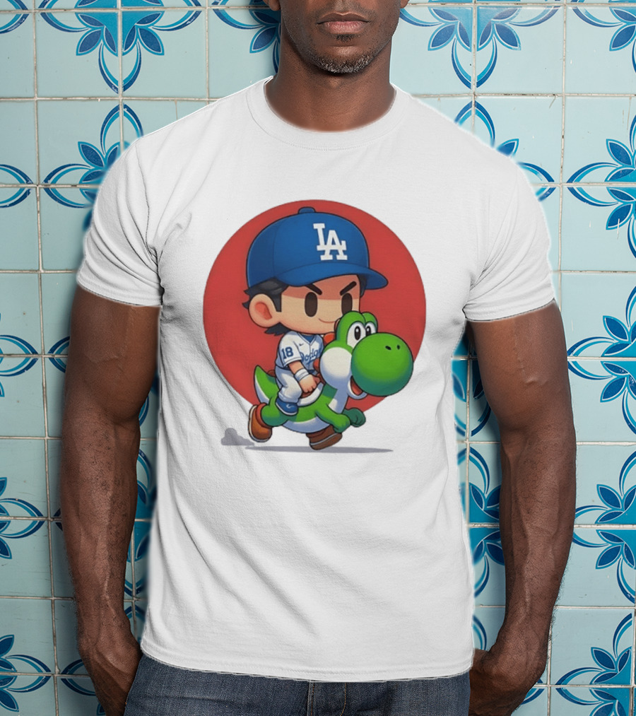 Los Angeles Dodgers Shohei Ohtani 18 Riding Yoshi T-Shirt