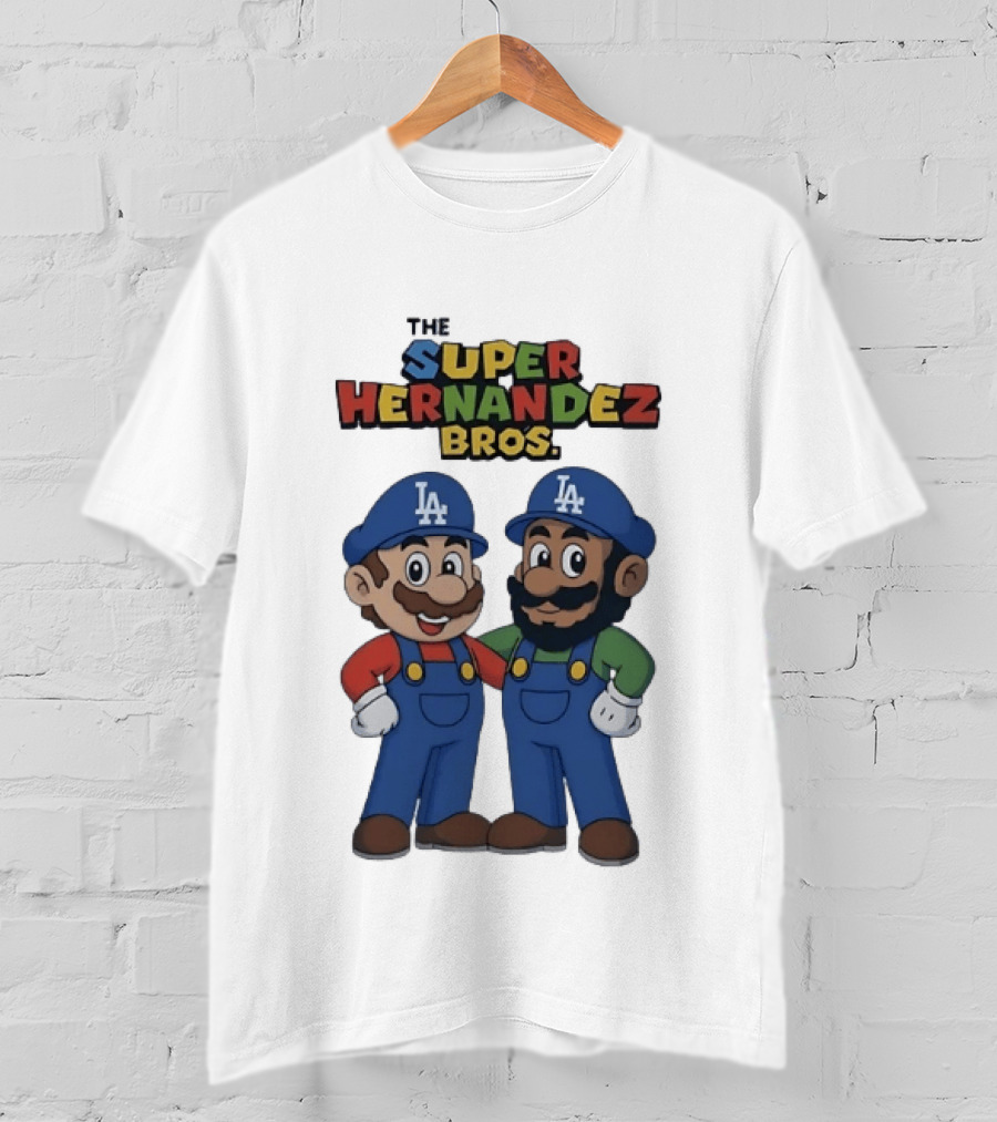 The Super Hernandez Bros Los Angeles Dodgers LA Cap Characters T-Shirt