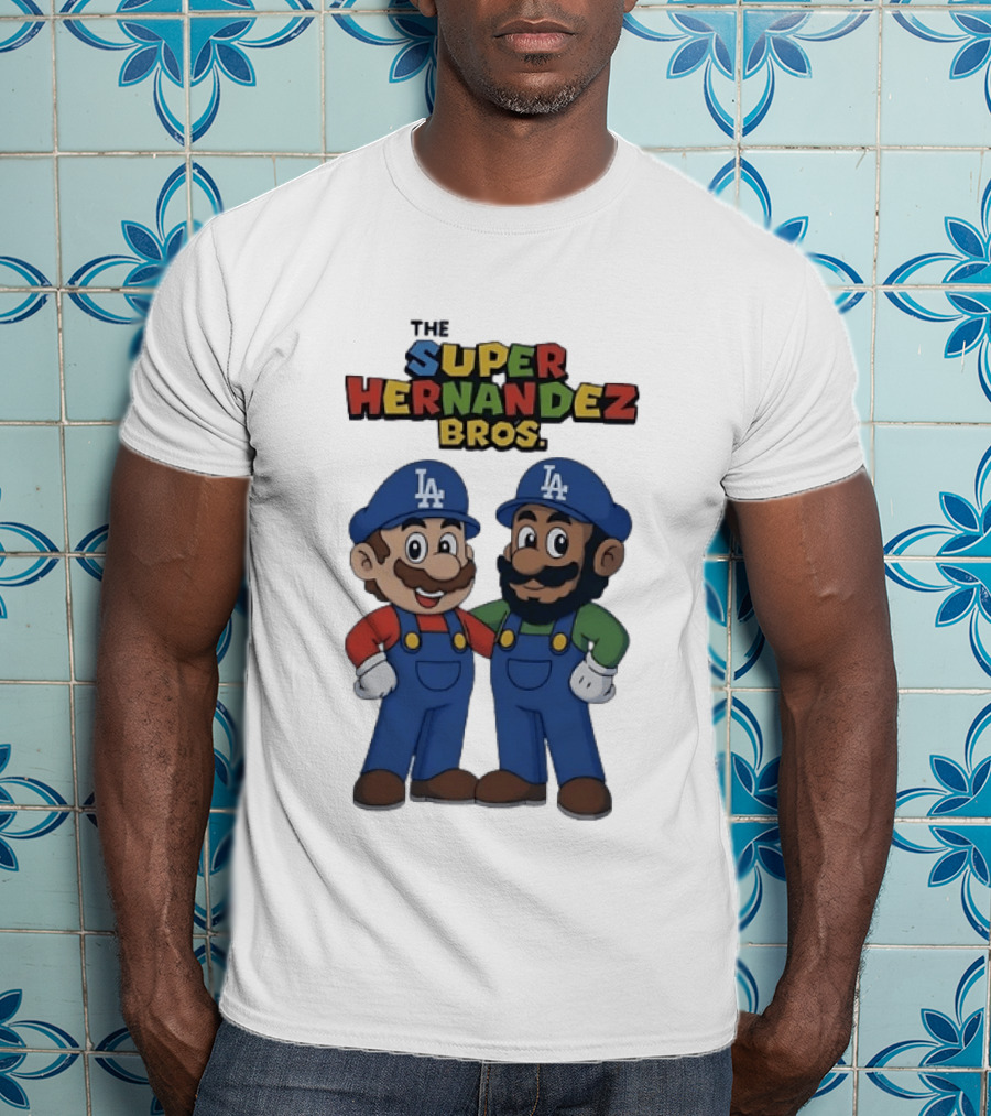 The Super Hernandez Bros Los Angeles Dodgers LA Cap Characters T-Shirt