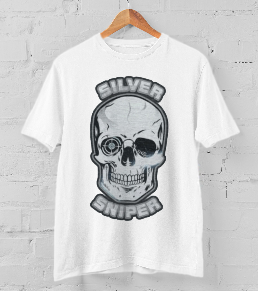 TJ Crawford Skull Target Silver Sniper T-Shirt