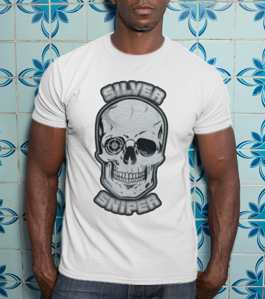 TJ Crawford Skull Target Silver Sniper T-Shirt