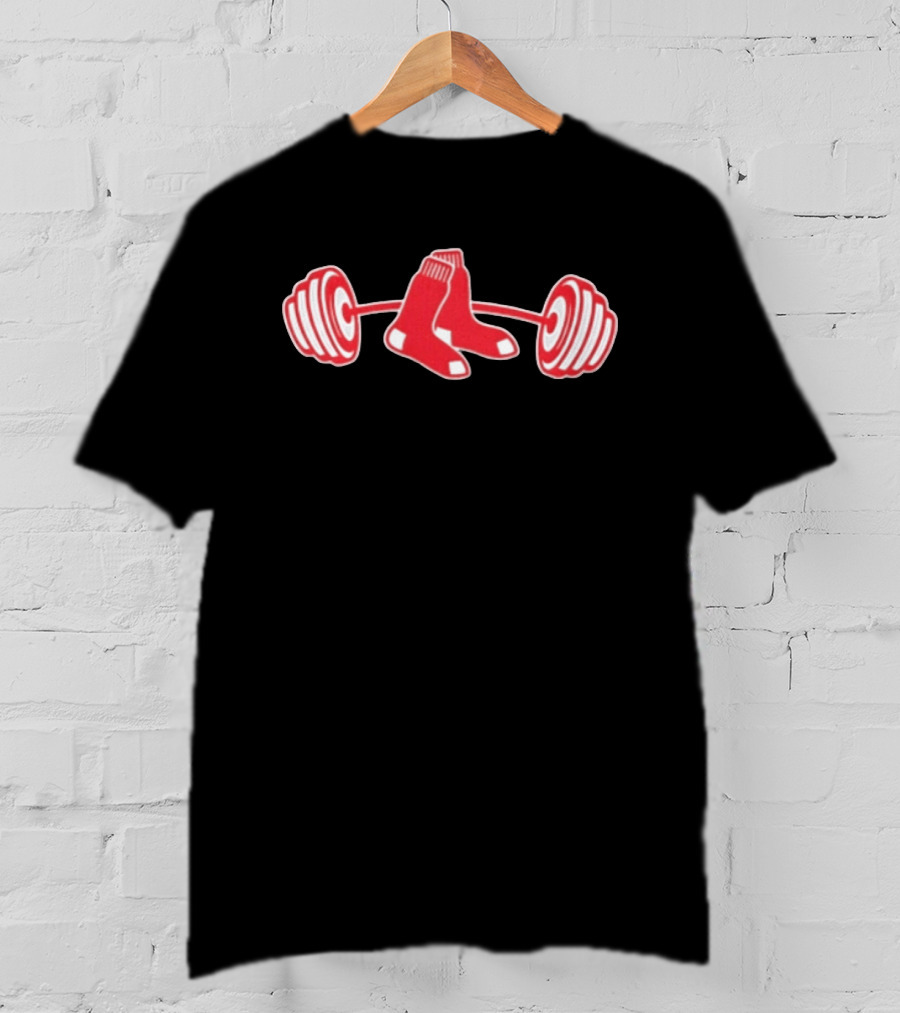 Aroldis Chapman Boston Red Sox Weightlifting Socks Barbell T-Shirt
