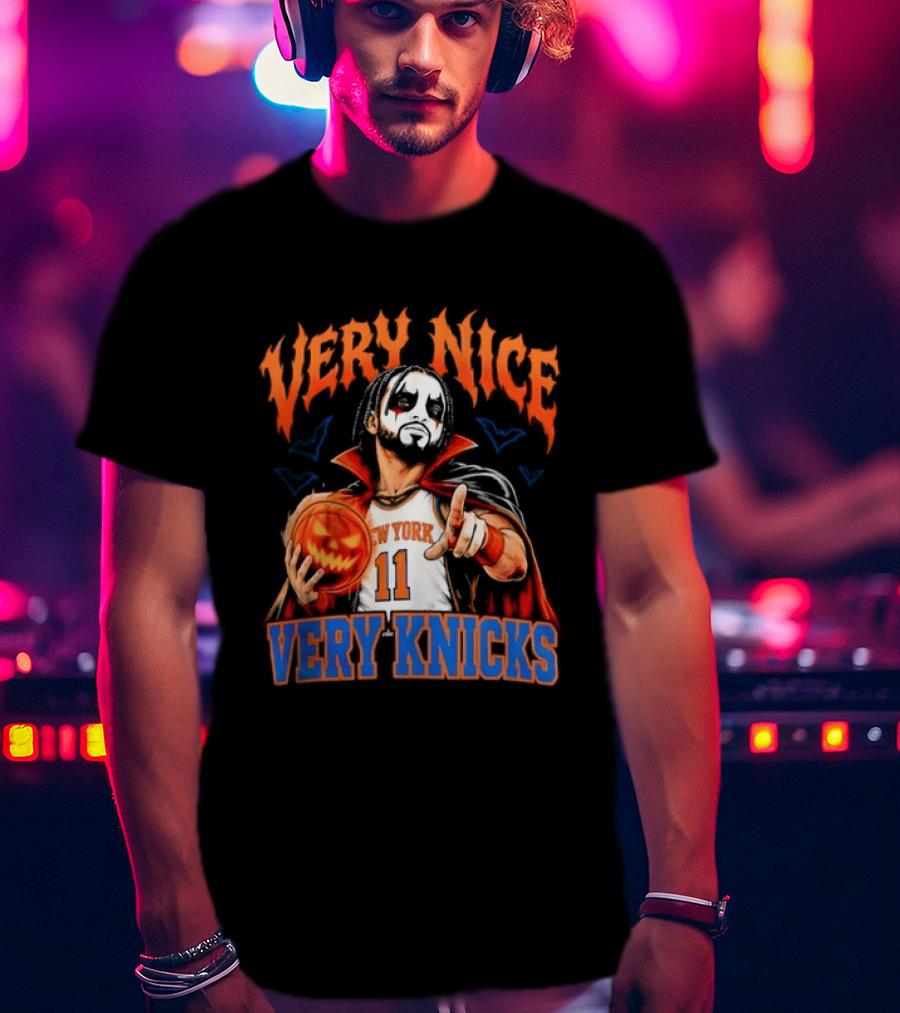 Jalen Brunson New York 11 Very Nice Very Knicks Halloween T-Shirt