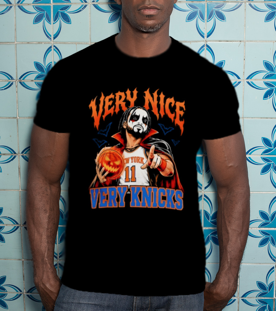 Jalen Brunson New York 11 Very Nice Very Knicks Halloween T-Shirt