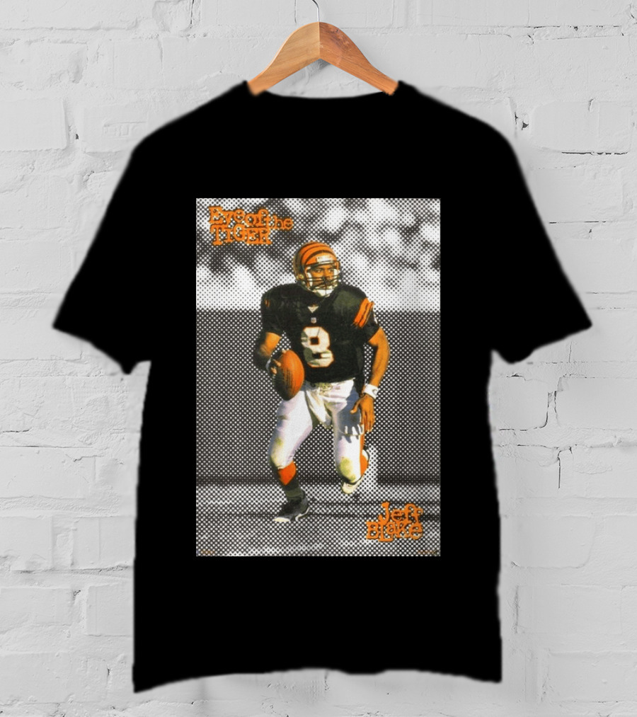 Jeff Blake Eye Of The Tiger Cincinnati Bengals Football QB T-Shirt