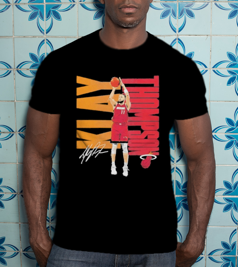 Klay Thompson Miami Heat 11 Basketball Player Signature T-Shirt