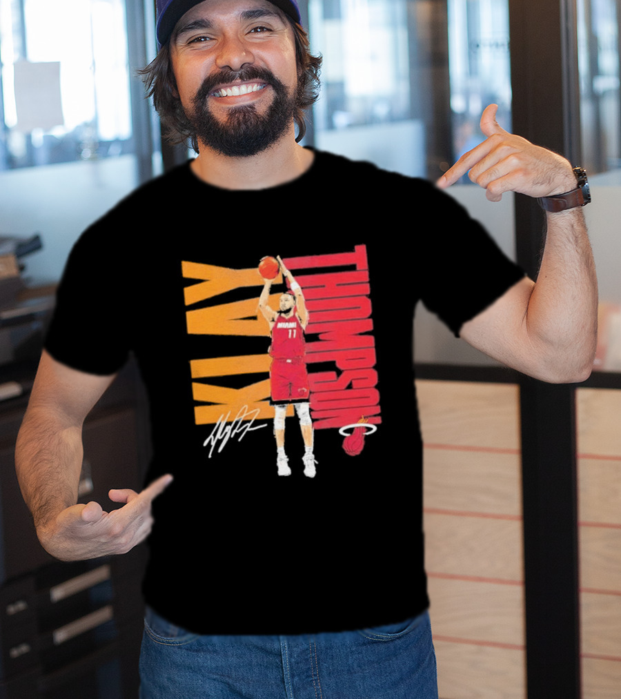 Klay Thompson Miami Heat 11 Basketball Player Signature T-Shirt