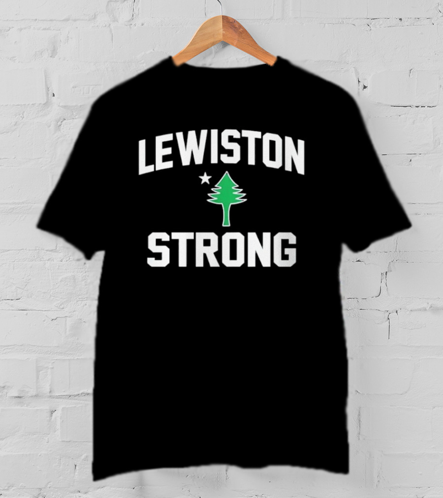 Lewiston Strong Maine Pine Tree Symbol Unity T-Shirt