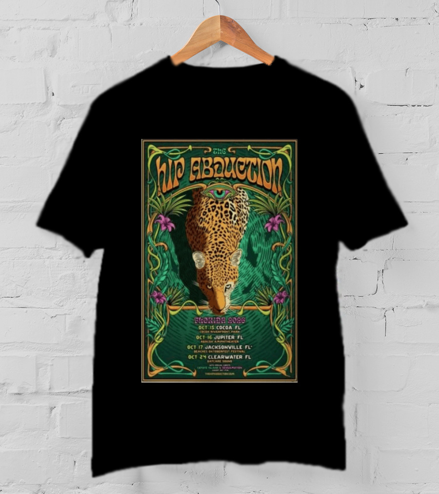 The Hip Abduction Tour Florida 2026 Abacoa Amphitheater Jupiter Oct 16 Leopard T-Shirt
