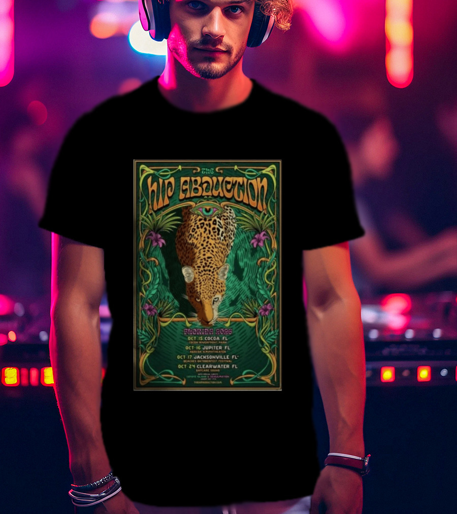 The Hip Abduction Tour Florida 2026 Abacoa Amphitheater Jupiter Oct 16 Leopard T-Shirt