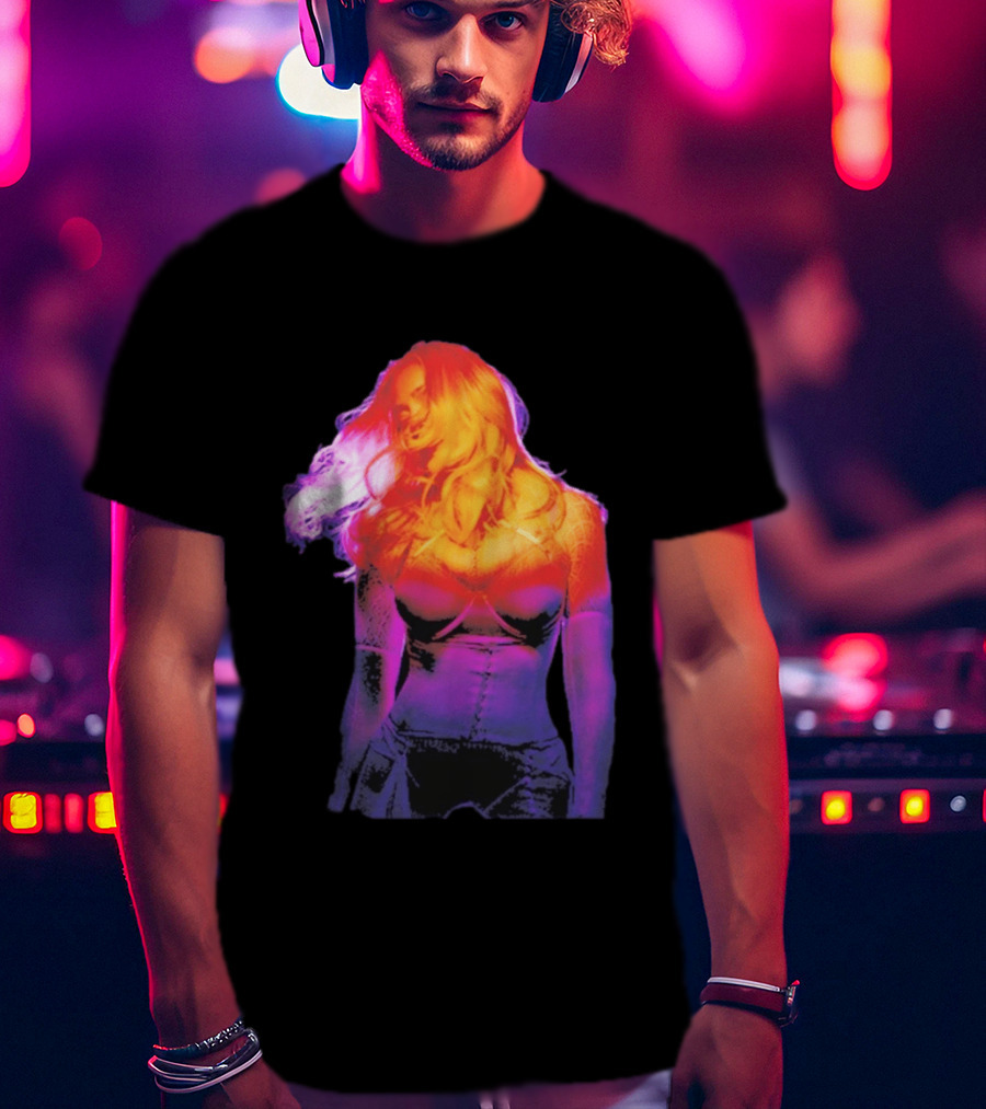 Madonna My Sins Are My Savior Neon Effect T-Shirt