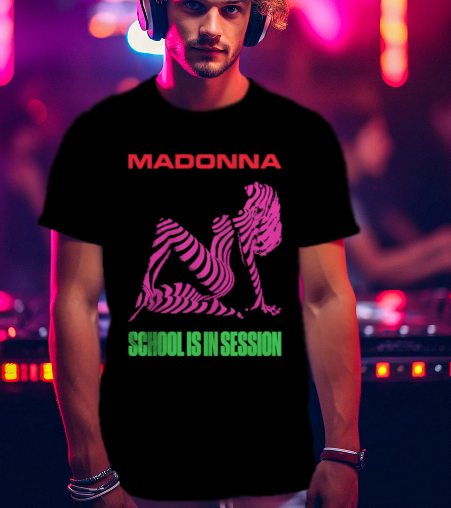 Madonna School Is In Session Pink T-Shirt