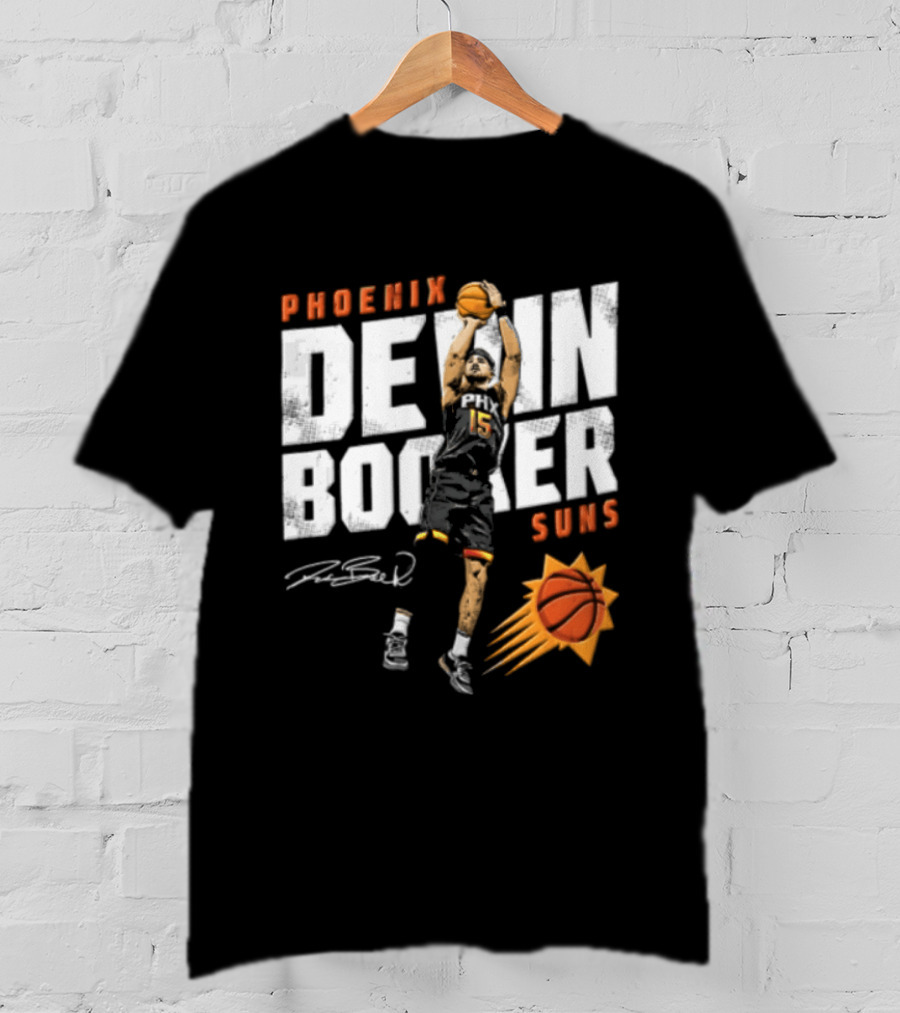 Phoenix Suns Devin Booker Jump Shot NBA Basketball T-Shirt