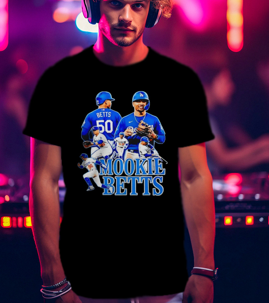 Mookie Betts 50 Los Angeles Dodgers MLB Players T-Shirt