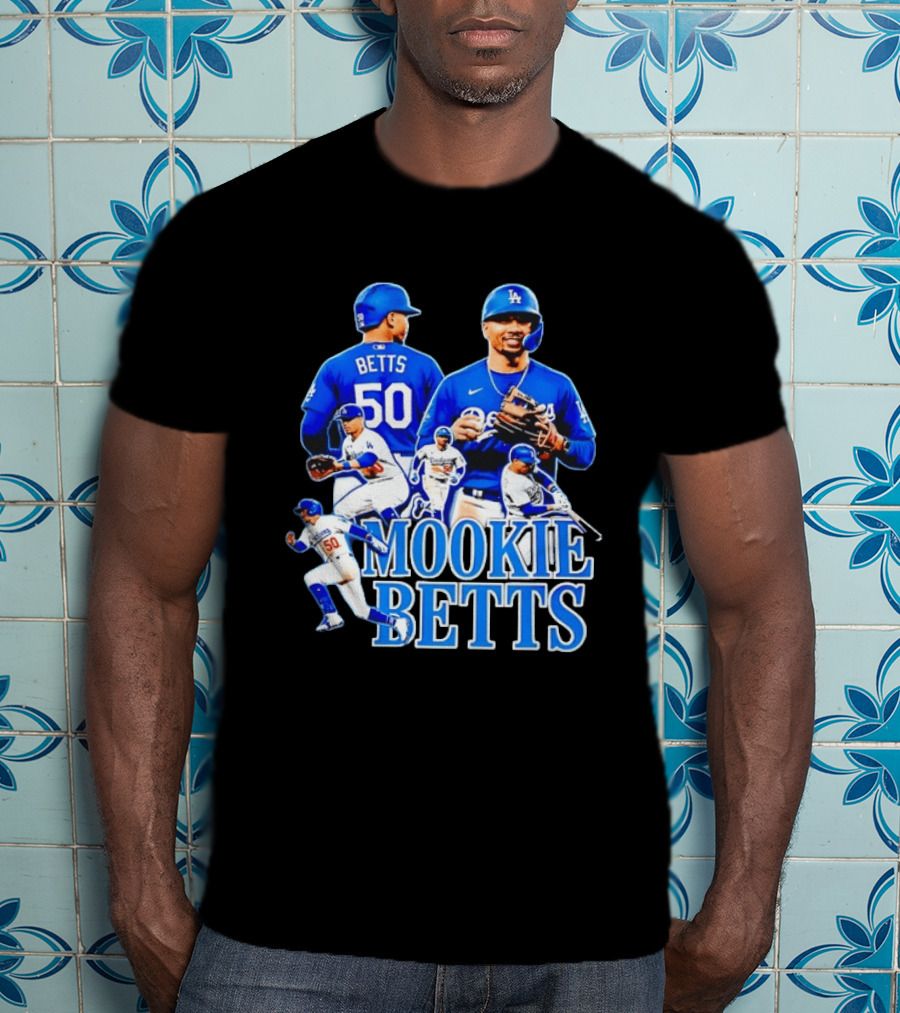 Mookie Betts 50 Los Angeles Dodgers MLB Players T-Shirt