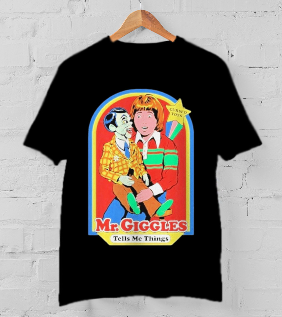 Mr Giggles Cursed Toys Tells Me Things T-Shirt