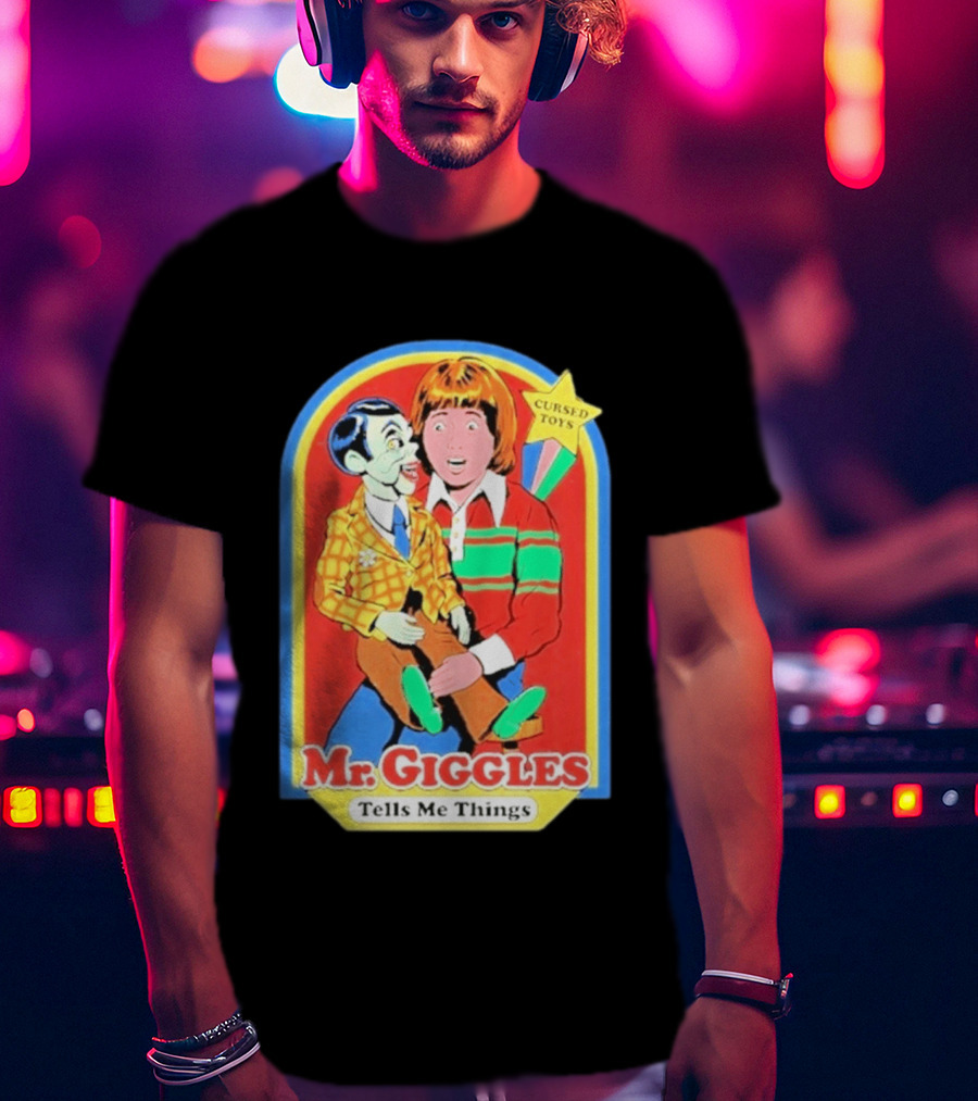 Mr Giggles Cursed Toys Tells Me Things T-Shirt