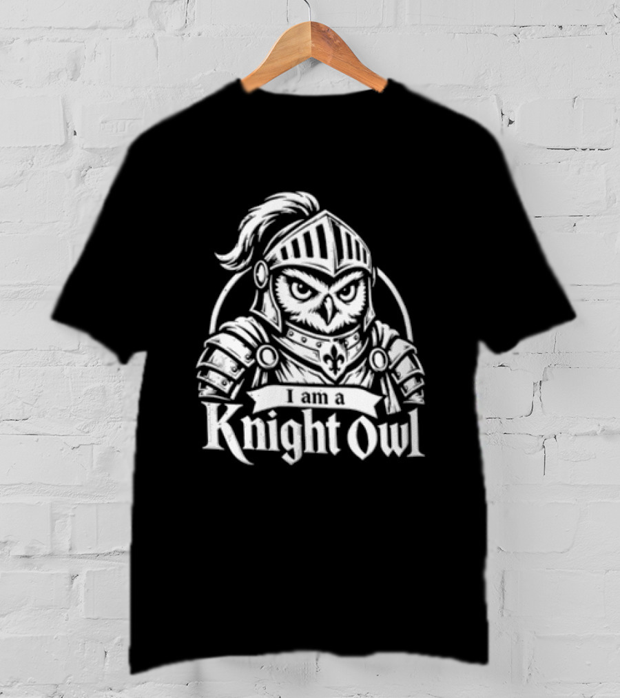 Medieval Knight Owl Armor T-Shirt