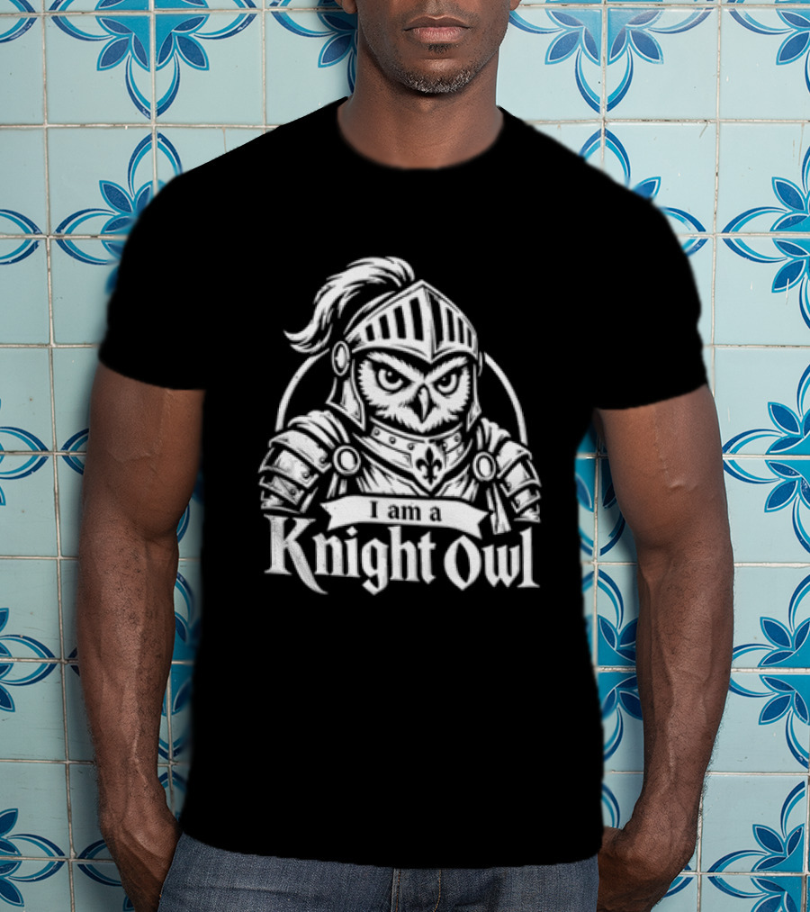 Medieval Knight Owl Armor T-Shirt