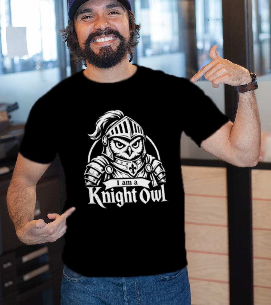 Medieval Knight Owl Armor T-Shirt