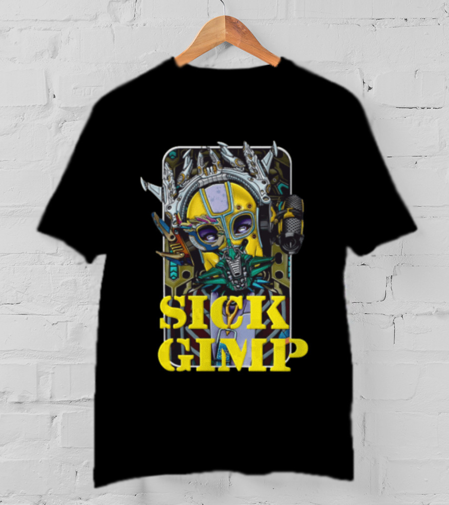 Sick Gimp Cybernetic Masked Figure Futuristic T-Shirt