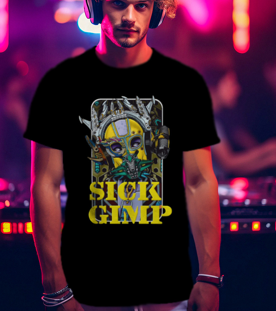 Sick Gimp Cybernetic Masked Figure Futuristic T-Shirt
