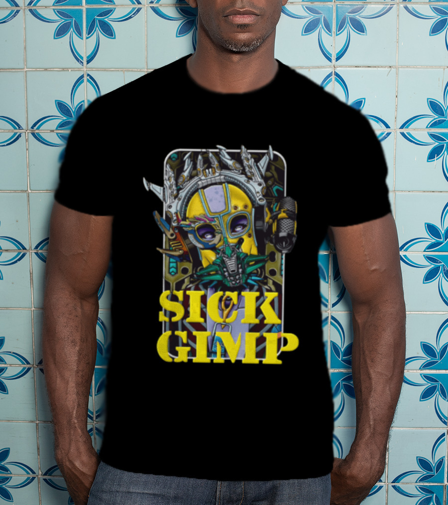Sick Gimp Cybernetic Masked Figure Futuristic T-Shirt