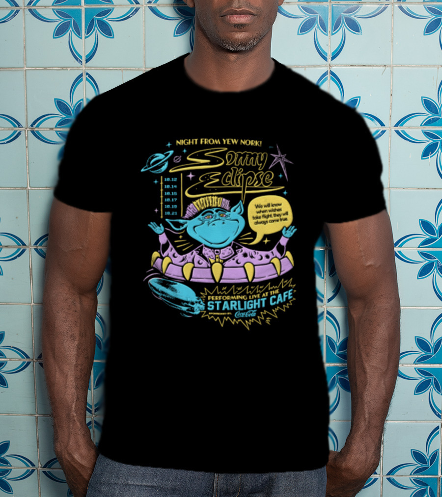 Night From Yew Nork Sonny Eclipse Starlight Cafe T-Shirt