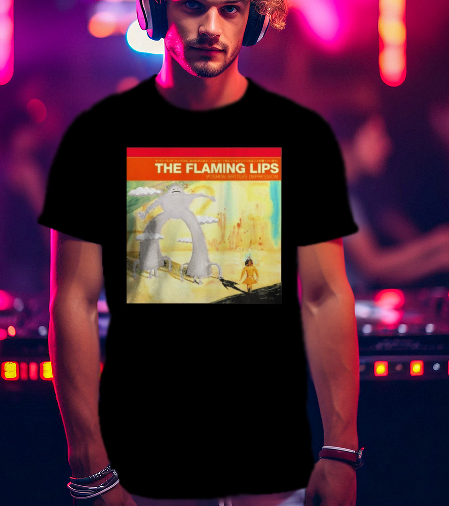 The Flaming Lips Yoshimi Battles Depression Mystery Creature And Girl In Fantasy World T-Shirt